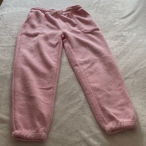 Fuzzy pink Sweatpants!